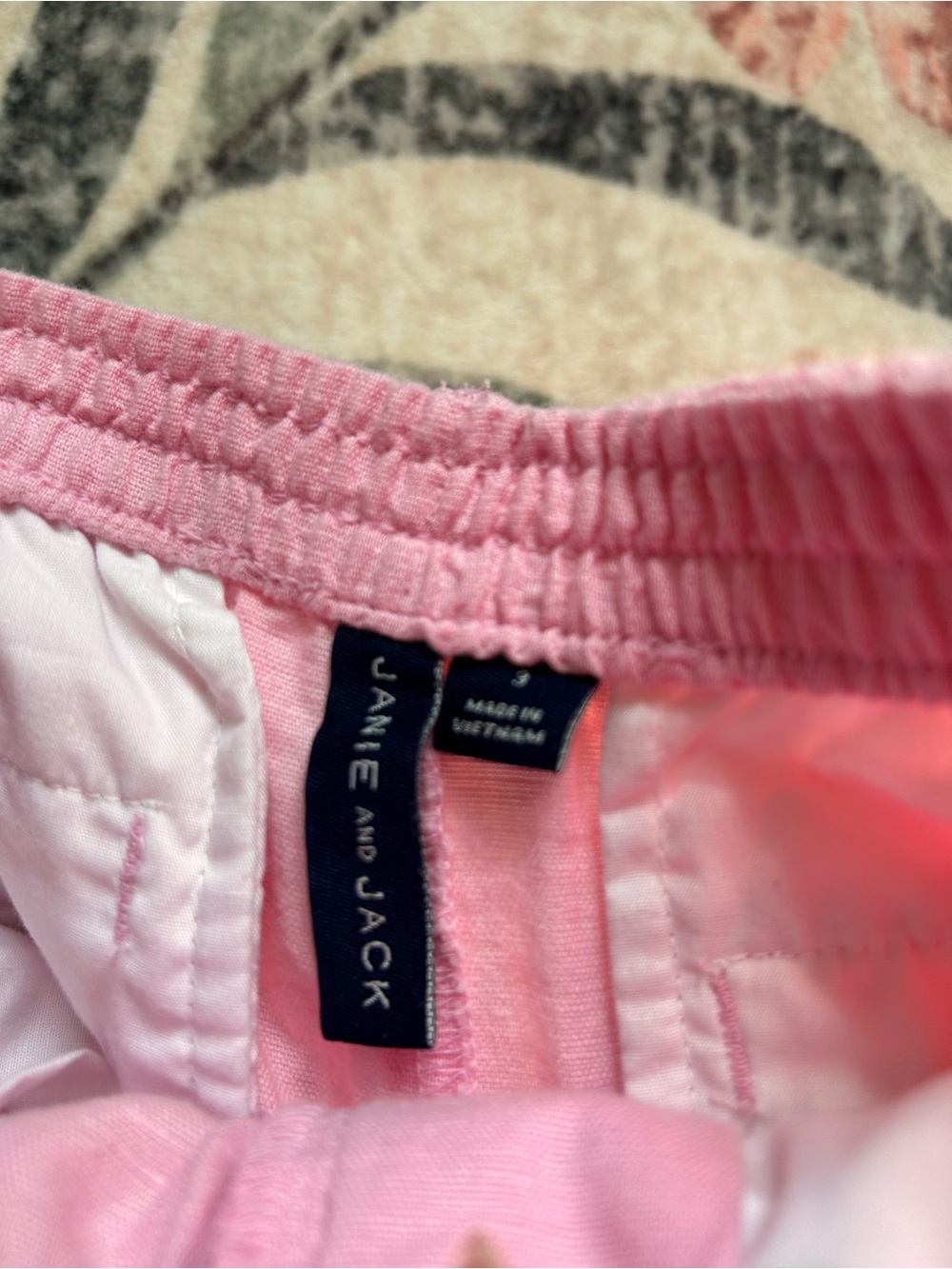 3T Linen Shorts Lot of 3 - Pink, Yellow, & Light Pink Flamingo swim shorts - Picture 2 of 10